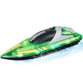 Christmas gifts! VEVOR RC Boat 2.4 GHz Remote Control Racing Boat 12 km/h Kids Adults Gift Green